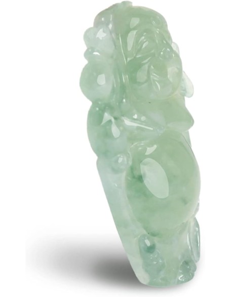 Jade Necklaces for Women Men, Natural Laughing Buddha Jade Pendant Jewelry Grade A Certified