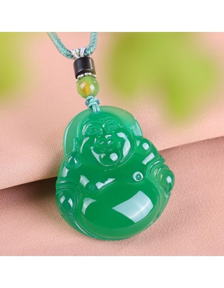 Jade Pendants for Women and Men, Jade Buddha Pendant Buddha Chrysoprase Pendant, Jade Agate Pendant Necklace