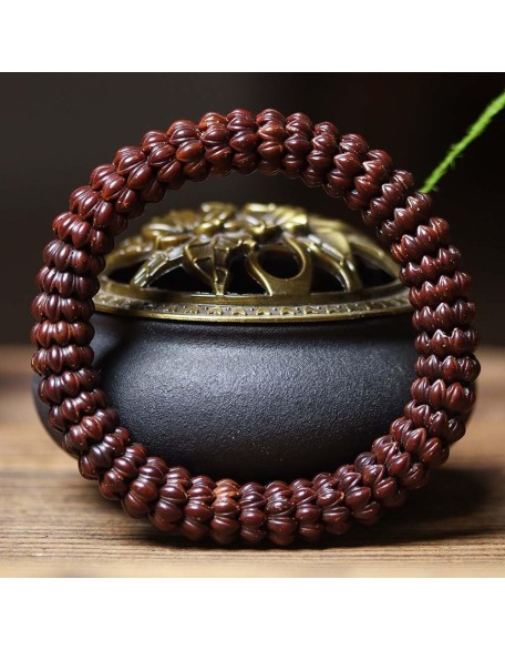 Bodhi Bracelet Exquisite Money Seed Bodhi Bracelet Carved Lotus Bracelet for Men Women Prayer Meditation