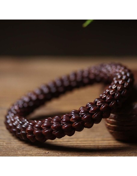 Bodhi Bracelet Exquisite Money Seed Bodhi Bracelet Carved Lotus Bracelet for Men Women Prayer Meditation