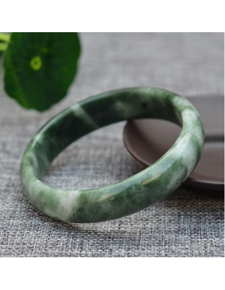 Pure Jade Bangle Bracelet - Healing & Protecting