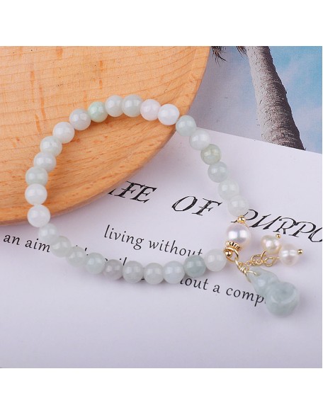 Light Green Jade Wu Lou Amulet Bracelet