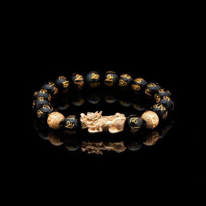 Feng Shui Pixiu Black Obsidian Wealth Bracelet - Attract Wealth