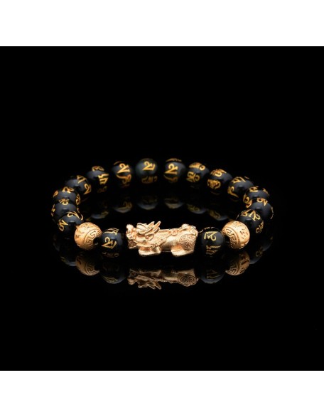 Feng Shui Pixiu Black Obsidian Wealth Bracelet - Attract Wealth