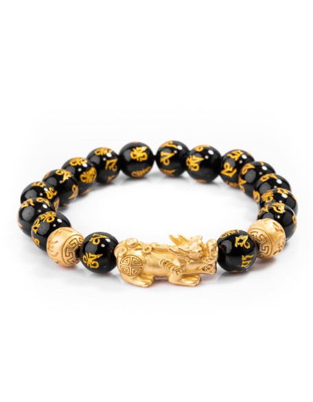 Feng Shui Pixiu Black Obsidian Wealth Bracelet - Attract Wealth