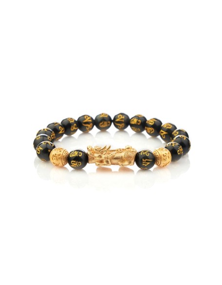 Feng Shui Pixiu Black Obsidian Wealth Bracelet - Attract Wealth