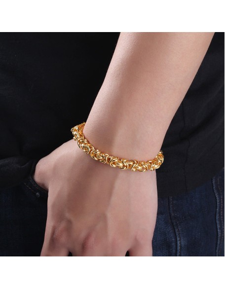 Double-Headed Golden Dragon Bracelet - Success & Fortune