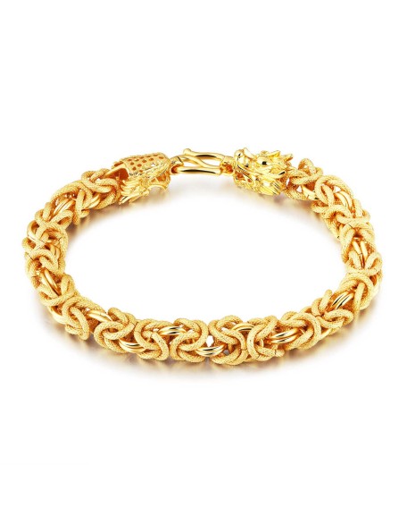 Double-Headed Golden Dragon Bracelet - Success & Fortune