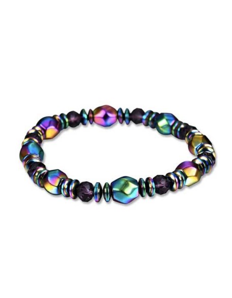 Rainbow Magnetic Hematite Wellness Bracelet