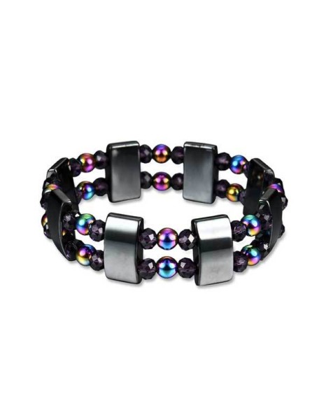 Rainbow Magnetic Hematite Wellness Bracelet