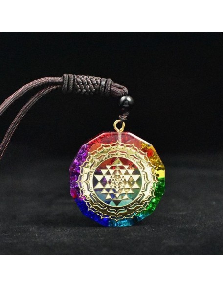 Chakra Orgonite Necklace - Balances Orgone Energy & EMF Protection