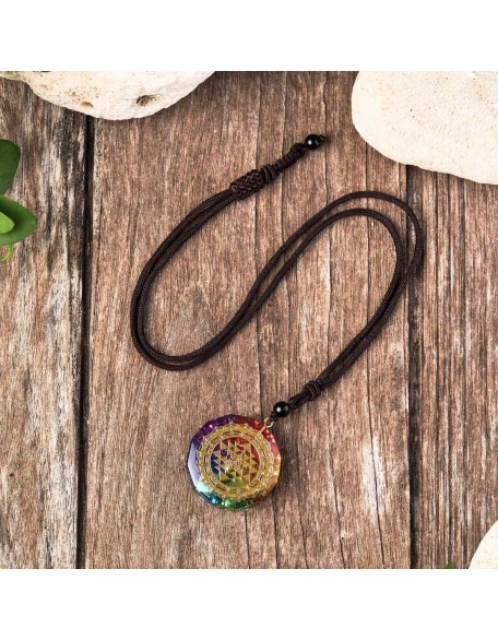 Chakra Orgonite Necklace - Balances Orgone Energy & EMF Protection