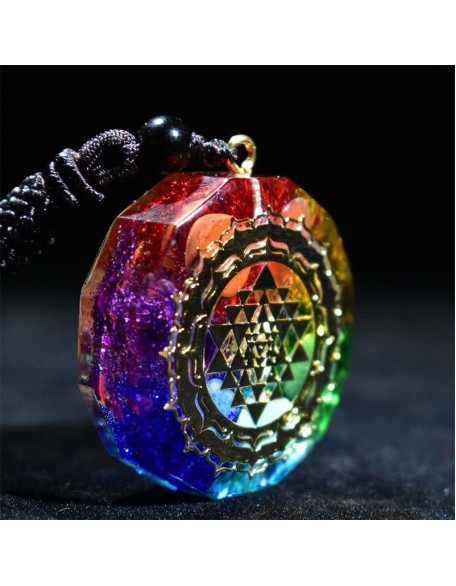 Chakra Orgonite Necklace - Balances Orgone Energy & EMF Protection