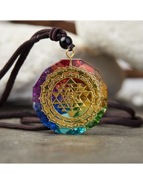 Chakra Orgonite Necklace - Balances Orgone Energy & EMF Protection