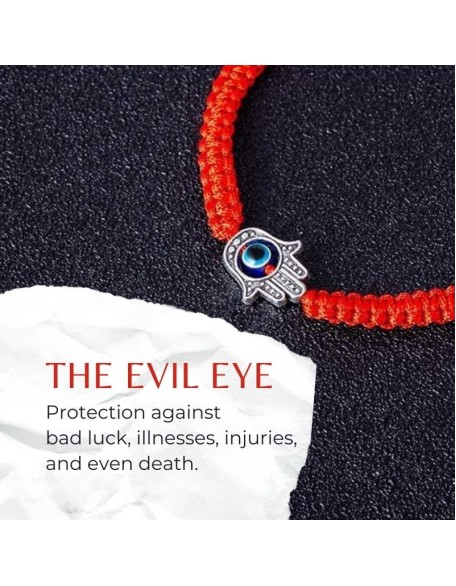 Hamsa Hand Red String Bracelet - Evil Eye Protection