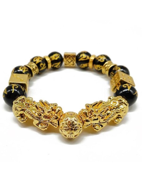 Gold-Plated Double Pixiu Bracelet - Extreme Wealth & Protection