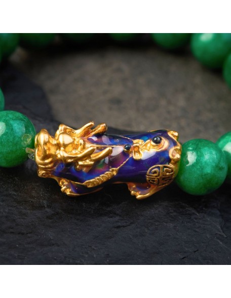 Green Jade Pixiu Bracelet - Abundance & Protection