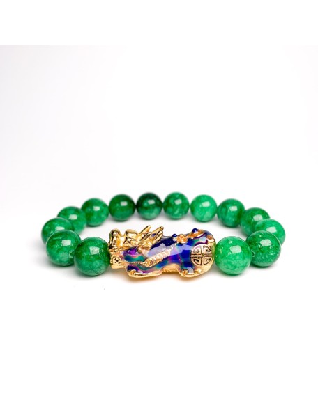 Green Jade Pixiu Bracelet - Abundance & Protection