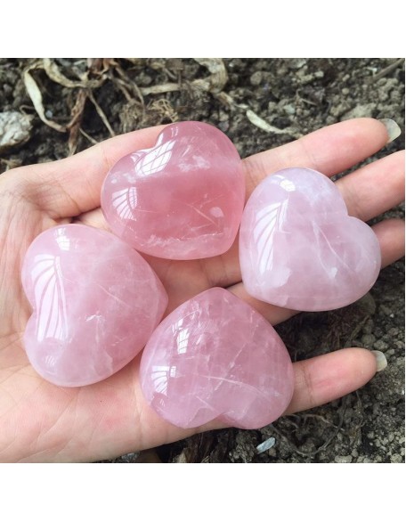 Rose Quartz Heart-Shaped Love Crystals - Love & Romance