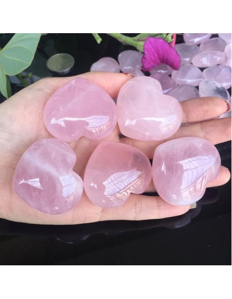 Rose Quartz Heart-Shaped Love Crystals - Love & Romance