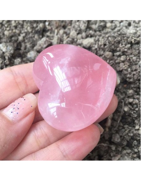 Rose Quartz Heart-Shaped Love Crystals - Love & Romance