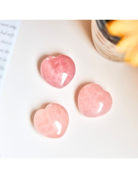 Rose Quartz Heart-Shaped Love Crystals - Love & Romance