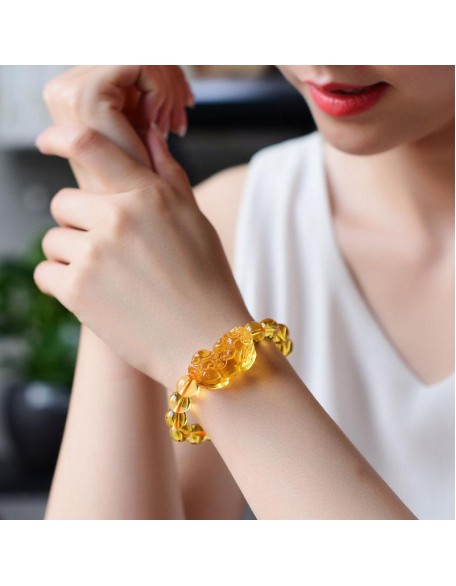 Citrine Pixiu Bracelet - Attract Wealth