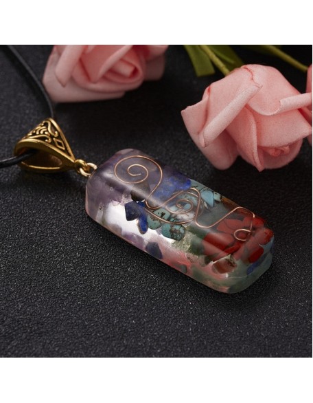 7 Chakra Orgone Necklace - Energy Healing & EMF Protection