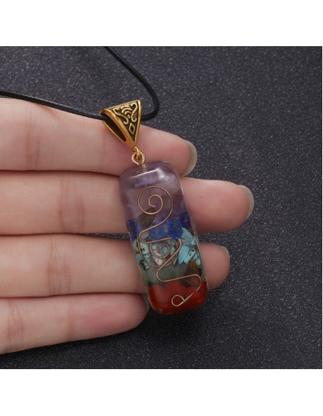 7 Chakra Orgone Necklace - Energy Healing & EMF Protection