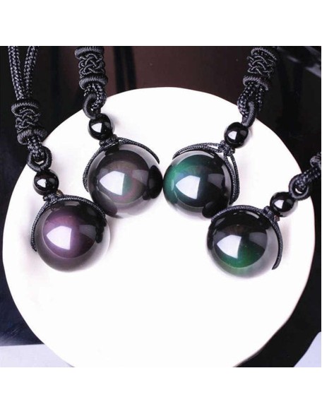 Rainbow Obsidian Necklace - Eye of Truth