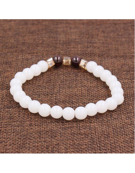 White Chalcedony Positivity Bracelet - Positivity & Harmony