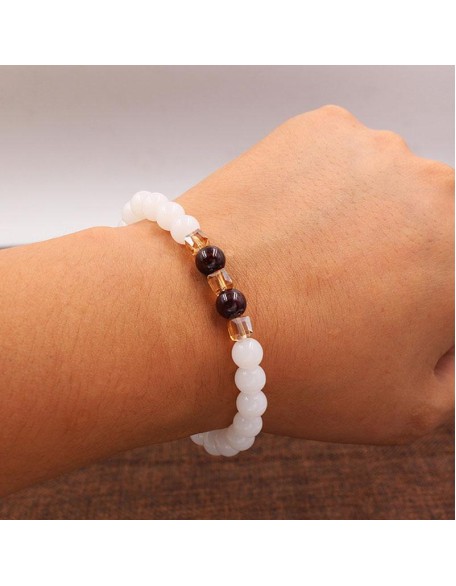 White Chalcedony Positivity Bracelet - Positivity & Harmony