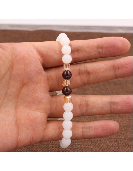 White Chalcedony Positivity Bracelet - Positivity & Harmony