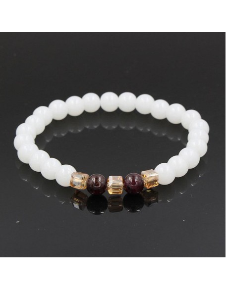 White Chalcedony Positivity Bracelet - Positivity & Harmony