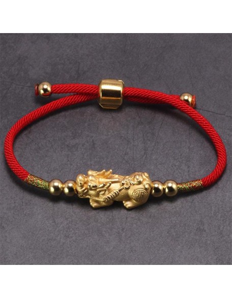 Feng Shui Red String Pixiu Bracelet