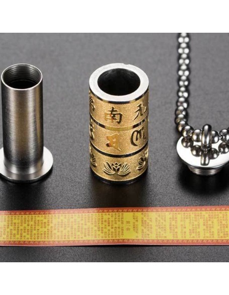 Tibetan Prayer Wheel - Spinning Buddhist Mantra Necklace