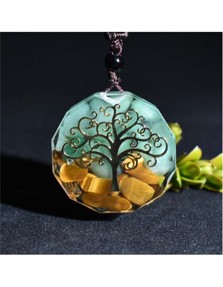 Tree of Life Orgonite Necklace - Energy Protection