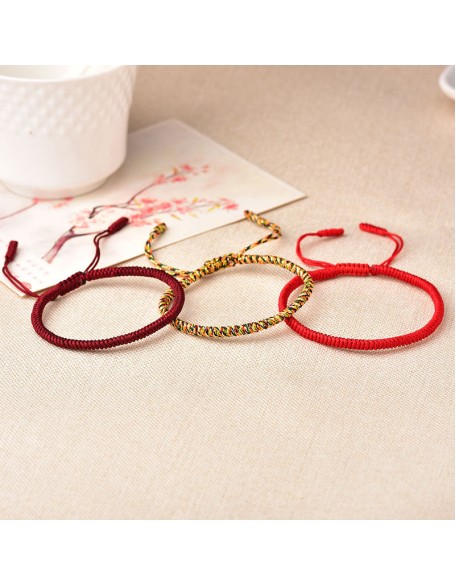 Tibetan Buddhist Knot Lucky Rope Bracelet