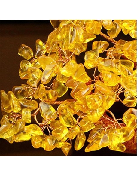 Citrine Money Tree for Prosperity - Feng Shui Gemstone Ornament