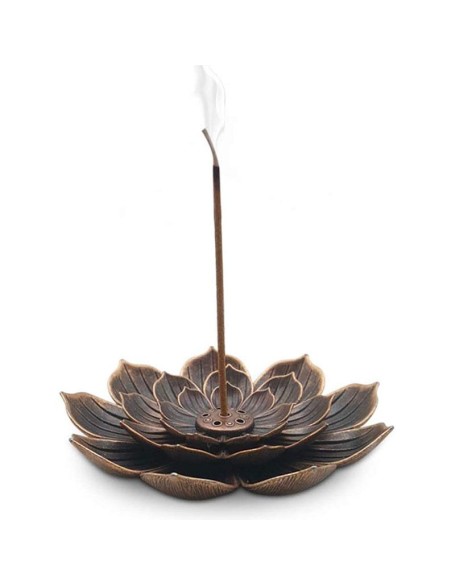 Bronze Lotus Incense Burner - For Inner Peace