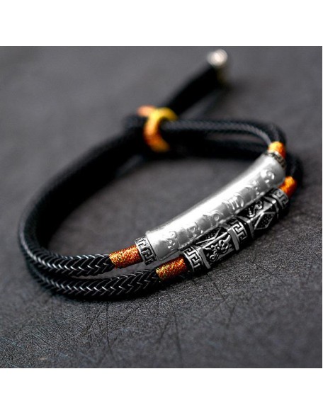 Tibetan Mantra Double Bracelet - For Luck & Protection