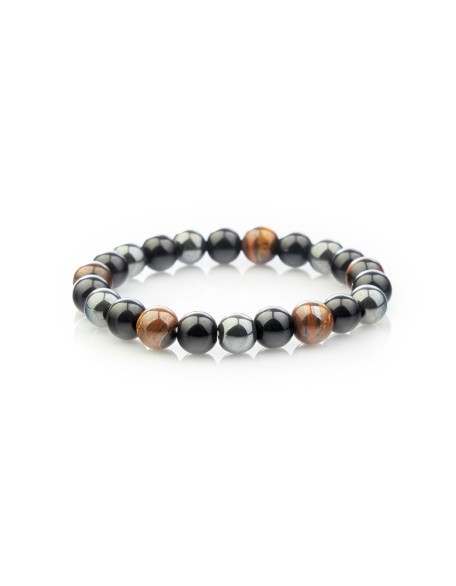 Triple Protection Bracelet - Tiger’s Eye, Obsidian, Hematite