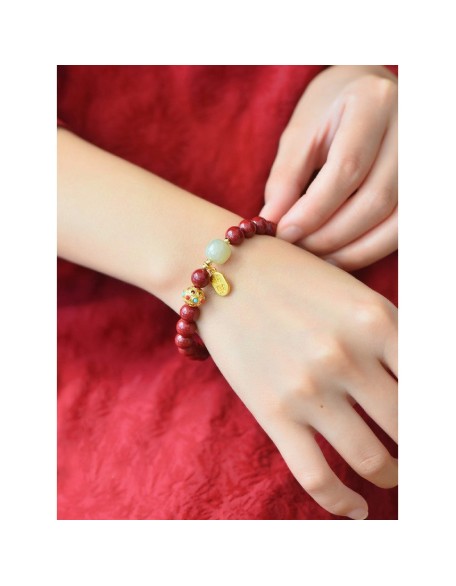 Red Cinnabar Good Fortune Bracelet