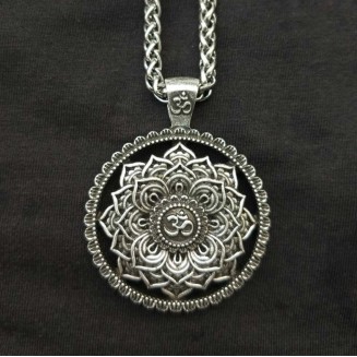 Om Lotus Mandala Necklace - Balance & Wisdom