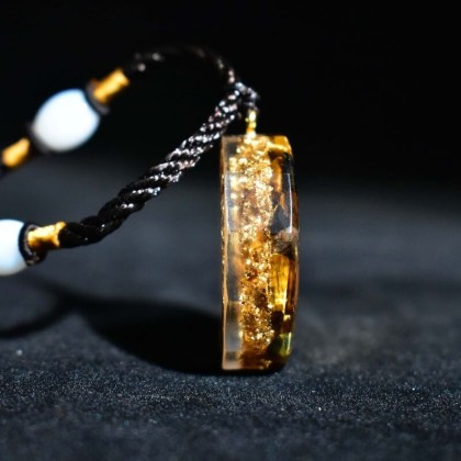 Sacred Sri Yantra Orgonite Necklace - Tiger’s Eye