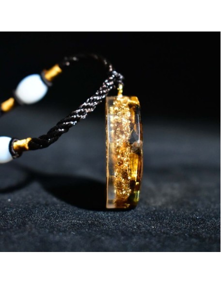 Sacred Sri Yantra Orgonite Necklace - Tiger’s Eye