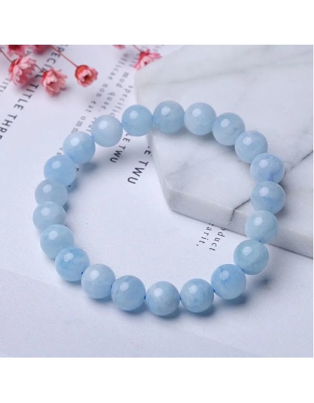 Blue Aquamarine Calming Bracelet - Grounding & Soothing