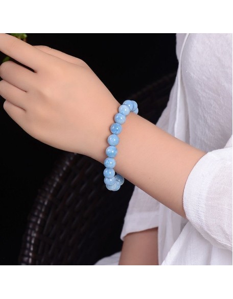 Blue Aquamarine Calming Bracelet - Grounding & Soothing