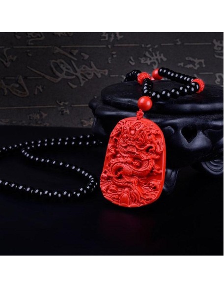 Red Dragon Necklace - Luck & Abundance