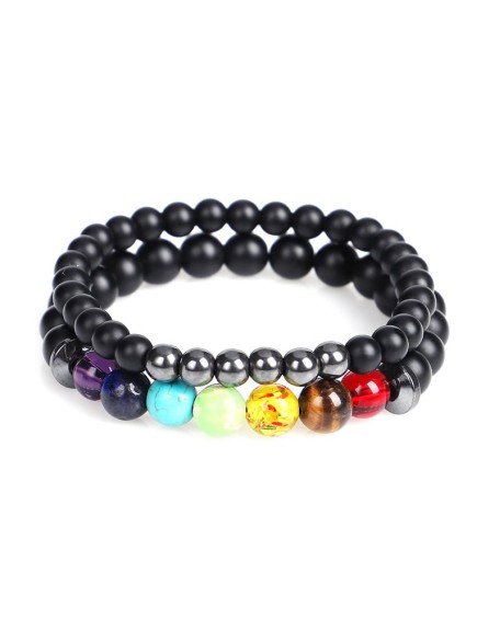 Hematite Chakra Bracelet Set - Inspire Wellness & Health